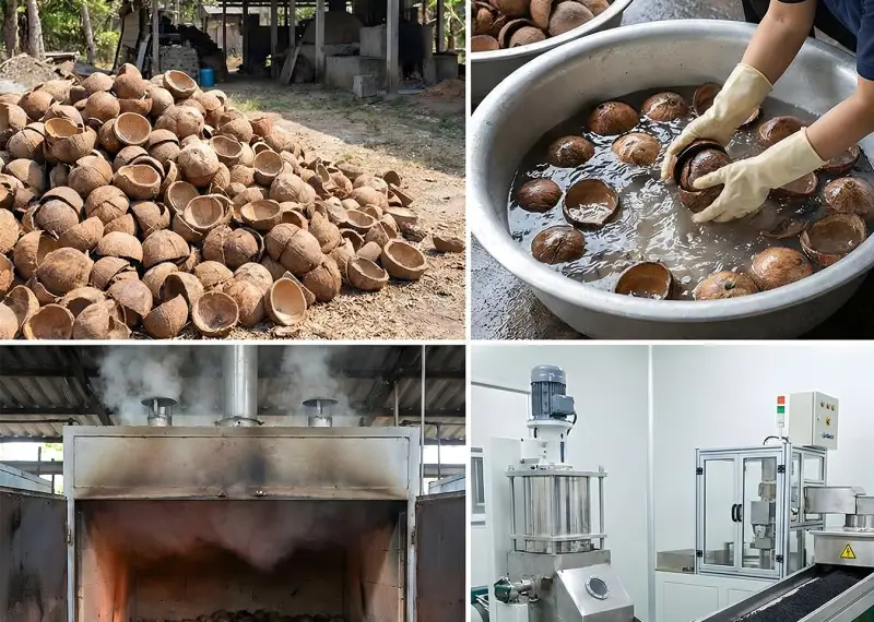responsible coconut shell carbon processing